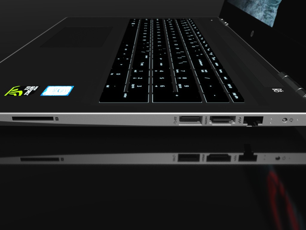 HP Pavilion Laptop 3D Model preview image 2